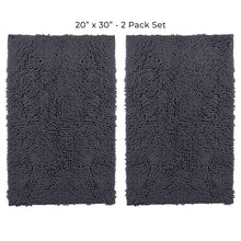 Load image into Gallery viewer, Microfiber Rectangular Mats, 20x30 Inch 2 Pack Set, Charcoal Gray

