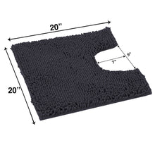 Load image into Gallery viewer, U-Shaped Toilet Bathroom Rug, 20x20, Charcoal
