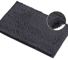 Load image into Gallery viewer, Rectangle Microfiber Bathroom Rug, 15x23 inch, Charcoal
