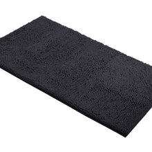 Load image into Gallery viewer, Rectangle Microfiber Bathroom Rug, 27x47 inch, Charcoal

