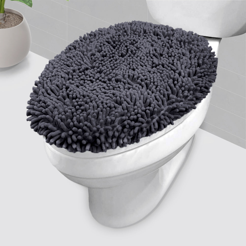 LuxUrux Toilet Lid Cover, Elongated, Charcoal