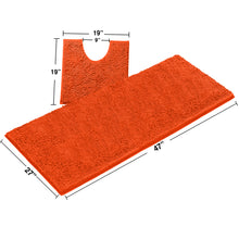 Load image into Gallery viewer, Luxury Microfiber 2-Piece Toilet &amp; Bath Mat Set, XL, Coral
