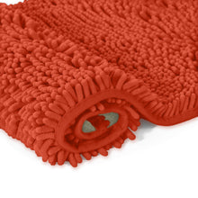Load image into Gallery viewer, 2 Piece Bath Rug + Square Cutout Toilet Mat Set, Coral
