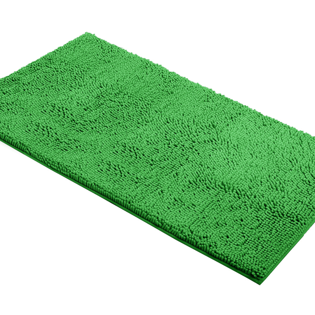 Rectangle Microfiber Bathroom Rug, 27x47 inch, Green