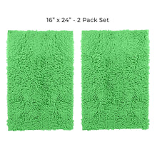 Load image into Gallery viewer, Microfiber Rectangular Mat Mini Set, 16x24 Inch 2 Pack Set, Green
