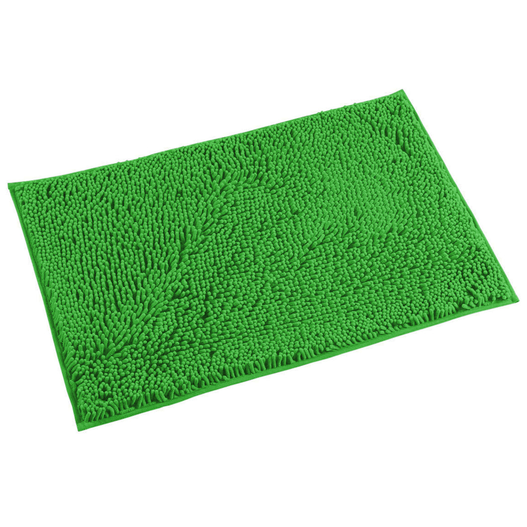 Microfiber Bathroom Rectangle Rug, 20x30 Inch, Green