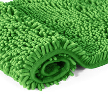 Load image into Gallery viewer, LuxUrux Bathroom Rugs Luxury Chenille 2-Piece Bath Mat Set, Green
