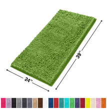 Load image into Gallery viewer, Rectangle Microfiber Bathroom Rug, 24x39 inch, Green
