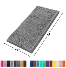 Load image into Gallery viewer, Rectangle Microfiber Bathroom Rug, 24x39 inch, Light Grey
