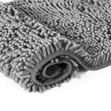 Load image into Gallery viewer, Luxury Microfiber 2-Piece Toilet &amp; Bath Mat Set, XL, Light Grey
