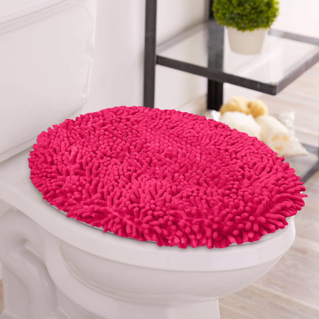LuxUrux Toilet Lid Cover, Round, Pink