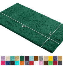 Load image into Gallery viewer, Rectangle Microfiber Bathroom Rug, 27x47 inch, Kelly Green
