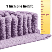 Load image into Gallery viewer, 2 Piece Bath Rug + Square Cutout Toilet Mat Set, Lavender

