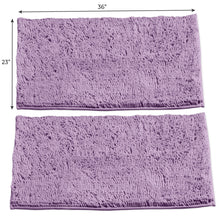 Load image into Gallery viewer, Microfiber Rectangular Rugs, 23x36 Inch 2 Pack Set, Lavender
