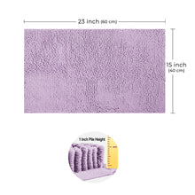 Load image into Gallery viewer, Rectangle Microfiber Bathroom Rug, 15x23 inch, Lavender
