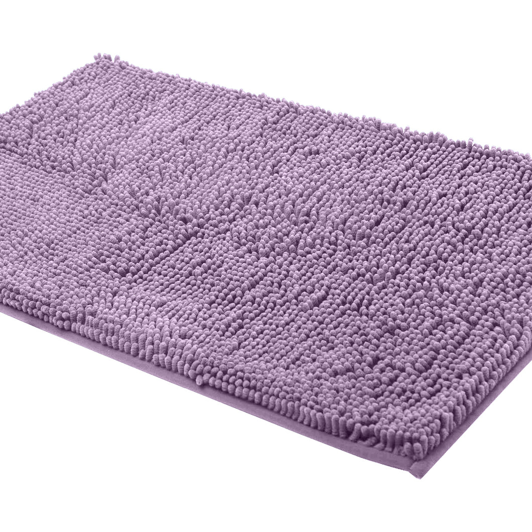 Rectangle Microfiber Bathroom Rug, 24x39 inch, Lavender