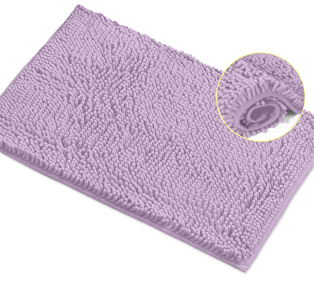 Rectangle Microfiber Bathroom Rug, 15x23 inch, Lavender