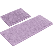 Load image into Gallery viewer, Chenille Microfiber 2-Piece Rectangular Mats Set, XL, Lavender
