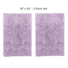 Load image into Gallery viewer, Microfiber Rectangular Mat Mini Set, 16x24 Inch 2 Pack Set, Lavender
