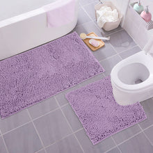 Load image into Gallery viewer, Bathroom Rugs Luxury Chenille 2-Piece Bath Mat Set, Large, Lavender
