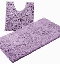 Load image into Gallery viewer, Bathroom Rugs Luxury Chenille 2-Piece Bath Mat Set, Large, Lavender
