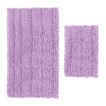 Load image into Gallery viewer, 2 Piece Rectangular Bath Rug Set, 15x23 + 27x47 inch, Lavender
