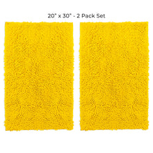 Load image into Gallery viewer, Microfiber Rectangular Mats, 20x30 Inch 2 Pack Set, Lemon Yellow
