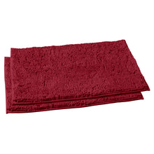 Load image into Gallery viewer, Microfiber Rectangular Mats, 20x30 Inch 2 Pack Set, Maroon-red
