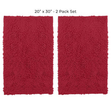 Load image into Gallery viewer, Microfiber Rectangular Mats, 20x30 Inch 2 Pack Set, Maroon-red
