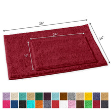 Load image into Gallery viewer, 2-Piece Rectangular Mats Set, Large, Maroon

