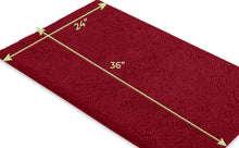 Load image into Gallery viewer, Rectangle Microfiber Bathroom Rug, 24x36 inch, Maroon-red
