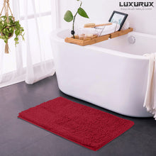 Load image into Gallery viewer, Rectangle Microfiber Bathroom Rug, 24x39 inch, Maroon-red
