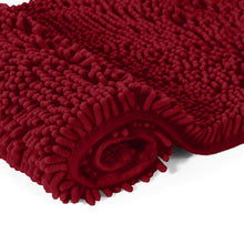 Load image into Gallery viewer, Luxury Chenille Bathroom Rugs 2-Piece Bath Mat Set, Small, Maroon
