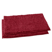 Load image into Gallery viewer, Microfiber Rectangular Mat Mini Set, 16x24 Inch 2 Pack Set, Maroon-red

