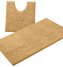 Load image into Gallery viewer, Bathroom Rugs Luxury Chenille 2-Piece Bath Mat Set, Large, Marzipan
