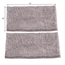 Load image into Gallery viewer, Microfiber Rectangular Rugs, 23x36 Inch 2 Pack Set, Mauve

