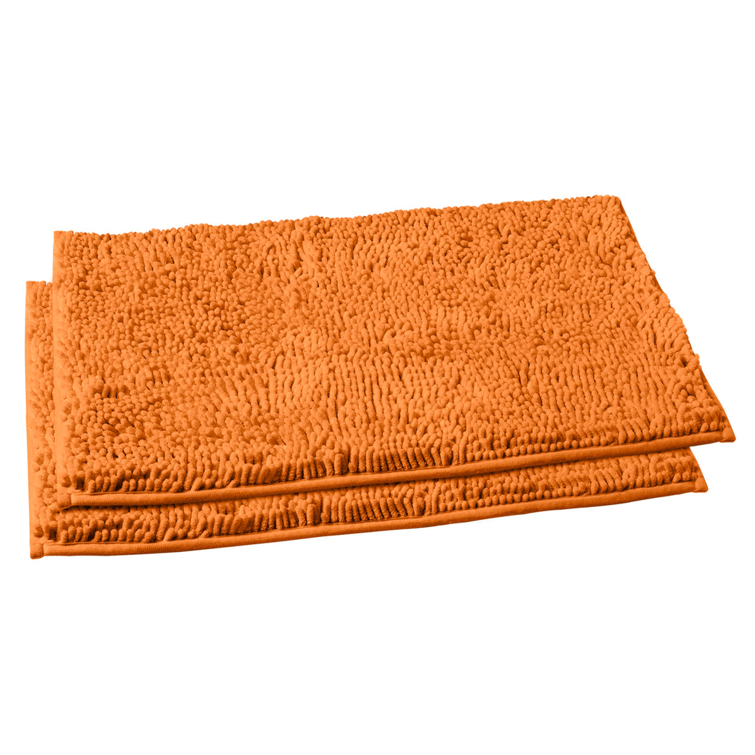 Microfiber Rectangular Mat Mini Set, 16x24 Inch 2 Pack Set, Orange