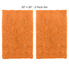 Load image into Gallery viewer, Microfiber Rectangular Mats, 20x30 Inch 2 Pack Set, Orange
