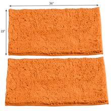 Load image into Gallery viewer, Microfiber Rectangular Rugs, 23x36 Inch 2 Pack Set, Orange
