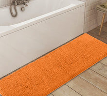 Load image into Gallery viewer, Runner Microfiber Bathroom Rug, 21x59 inch, Orange
