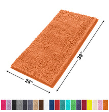 Load image into Gallery viewer, Rectangle Microfiber Bathroom Rug, 24x39 inch, Orange
