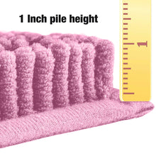 Load image into Gallery viewer, 2 Piece Bath Rug + Square Cutout Toilet Mat Set, Pink

