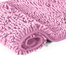 Load image into Gallery viewer, Luxury Microfiber 2-Piece Toilet &amp; Bath Mat Set, XL, Pink
