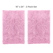 Load image into Gallery viewer, Microfiber Rectangular Mat Mini Set, 16x24 Inch 2 Pack Set, Pink
