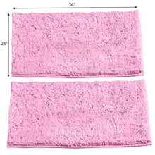 Load image into Gallery viewer, Microfiber Rectangular Rugs, 23x36 Inch 2 Pack Set, Pink

