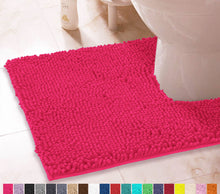 Load image into Gallery viewer, U-Shaped Toilet Bathroom Rug, 20x20, Hot Pink
