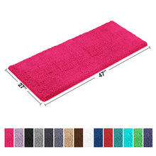 Load image into Gallery viewer, Rectangle Microfiber Bathroom Rug, 27x47 inch, Hot Pink
