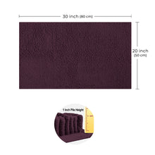 Load image into Gallery viewer, Microfiber Bathroom Rectangle Rug, 20x30 Inch, Plum
