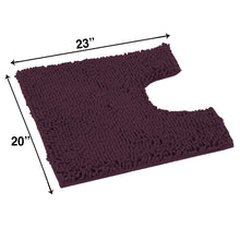 Load image into Gallery viewer, U-Shaped Toilet Bathroom Rug, 20x23, Plum
