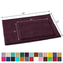 Load image into Gallery viewer, 2-Piece Rectangular Mats Set, Large, Plum
